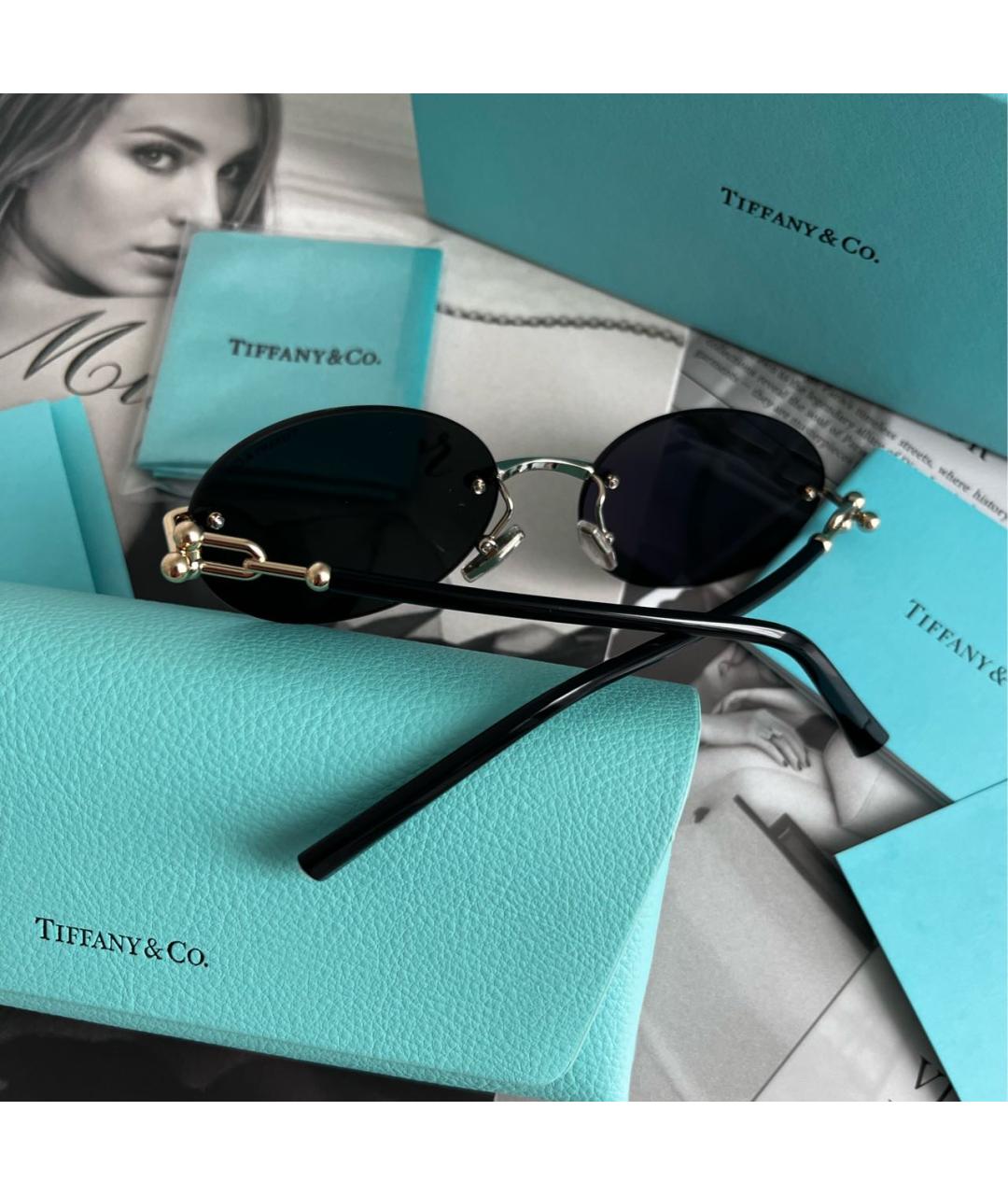 TIFFANY&CO Черные пластиковые солнцезащитные очки, фото 5