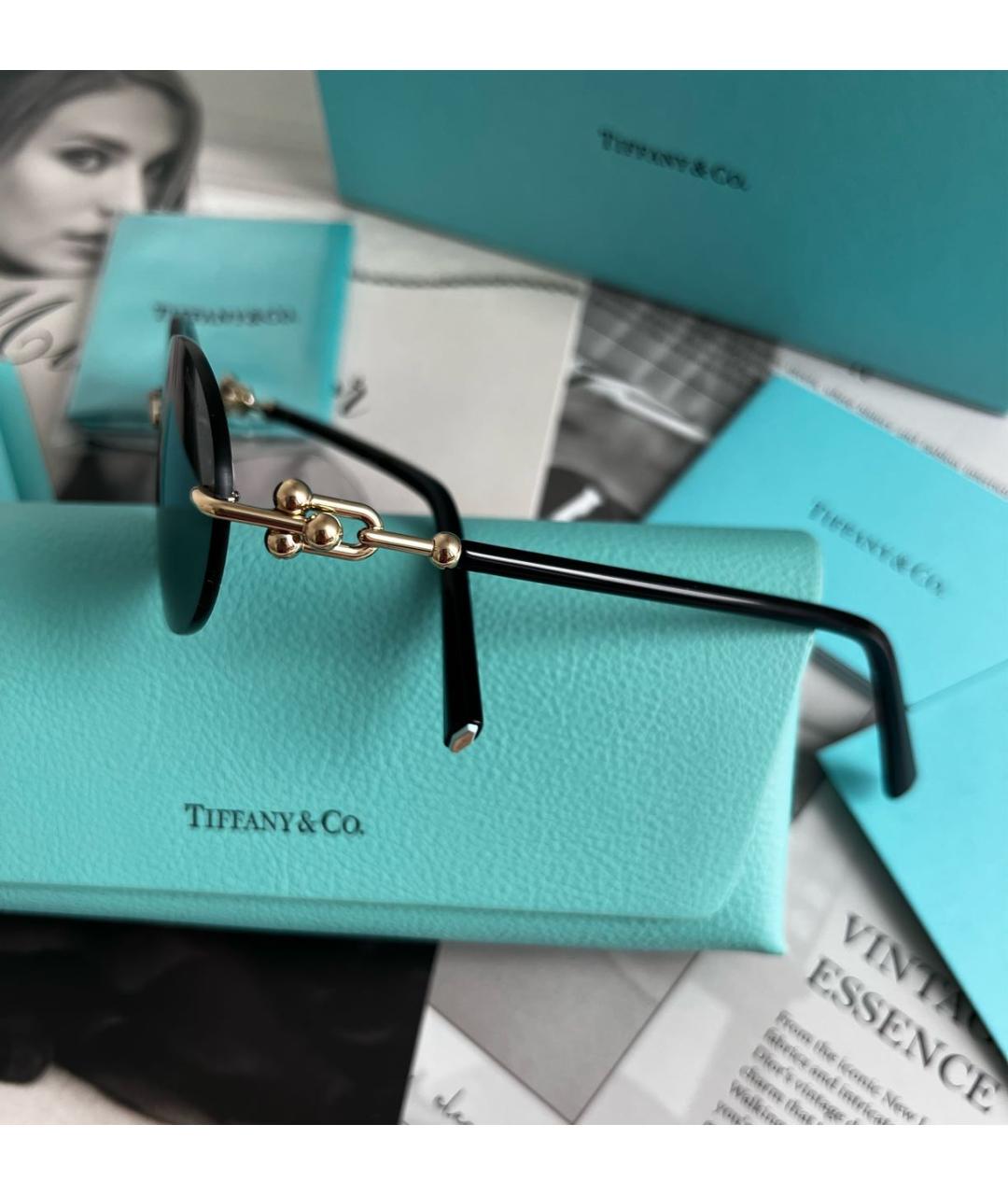 TIFFANY&CO Черные пластиковые солнцезащитные очки, фото 4
