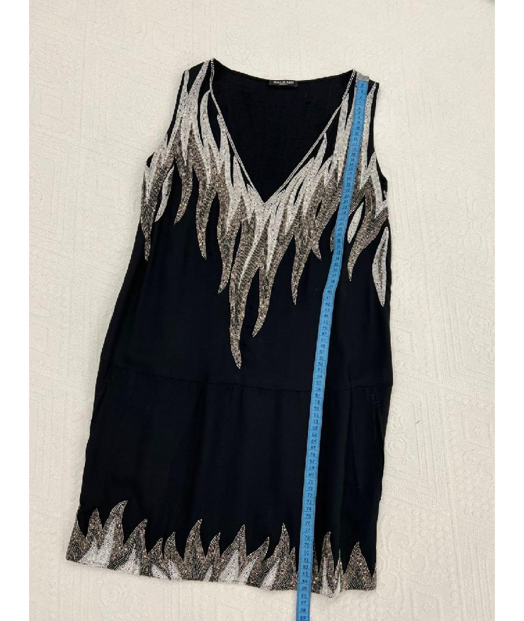 BALMAIN Черное вискозное повседневное платье, фото 6