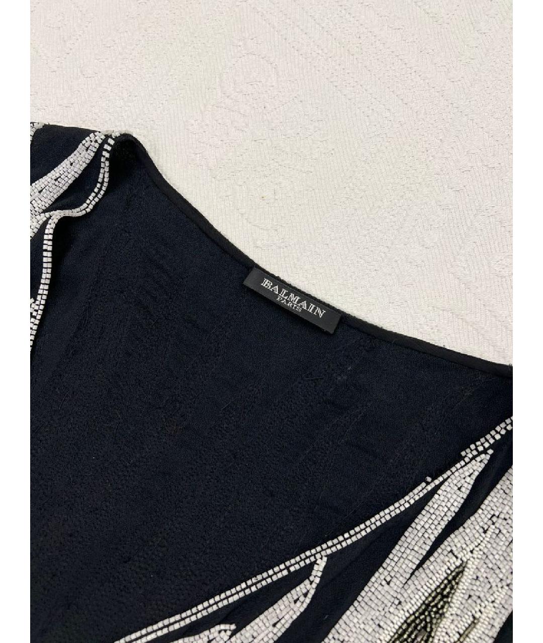 BALMAIN Черное вискозное повседневное платье, фото 4