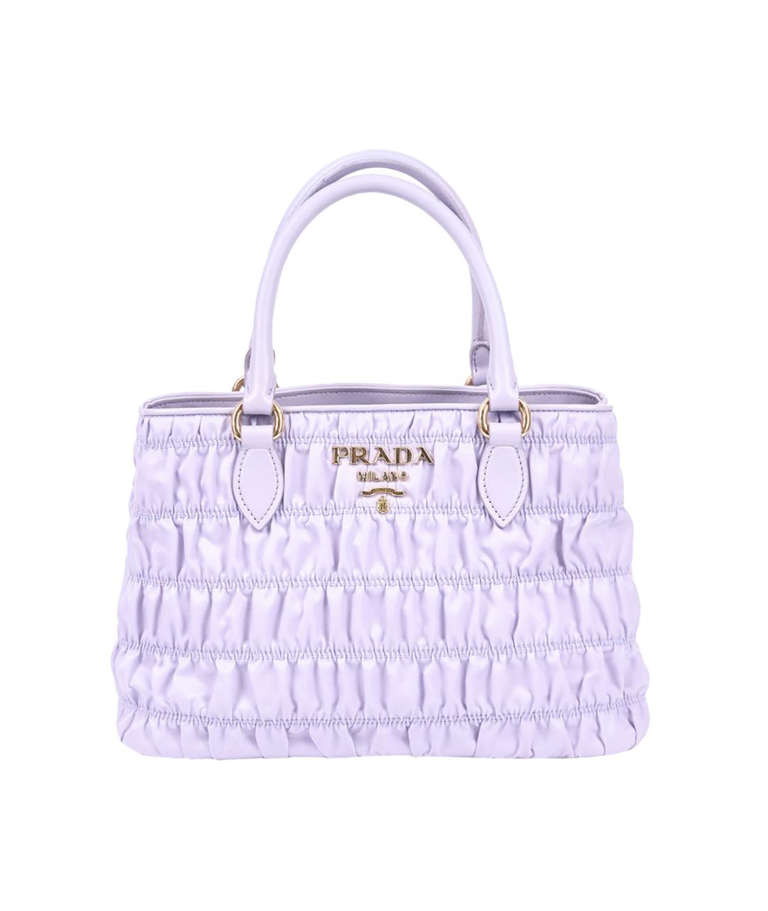 PRADA Фиолетовая тканевая сумка с короткими ручками, фото 9