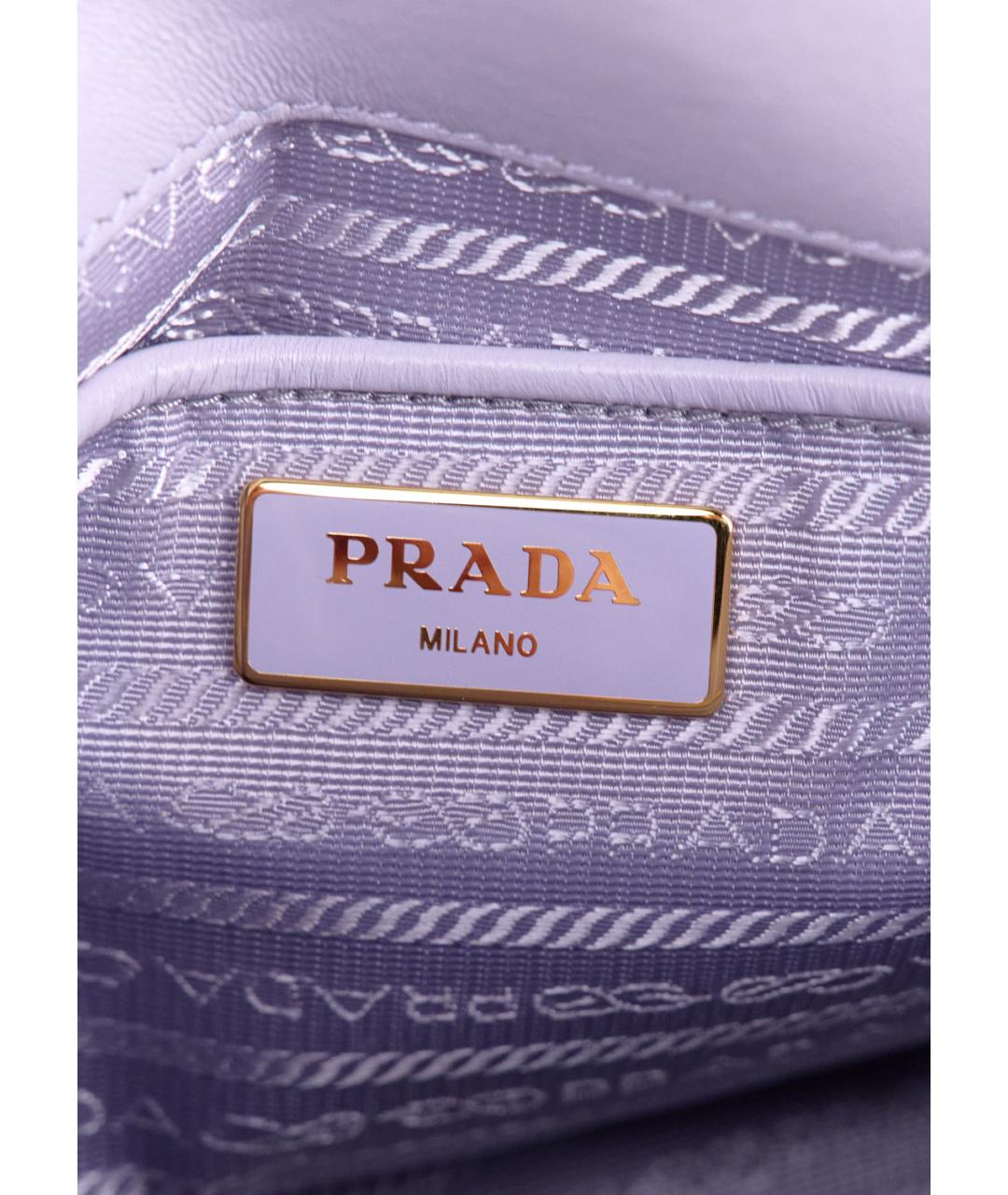 PRADA Фиолетовая тканевая сумка с короткими ручками, фото 8