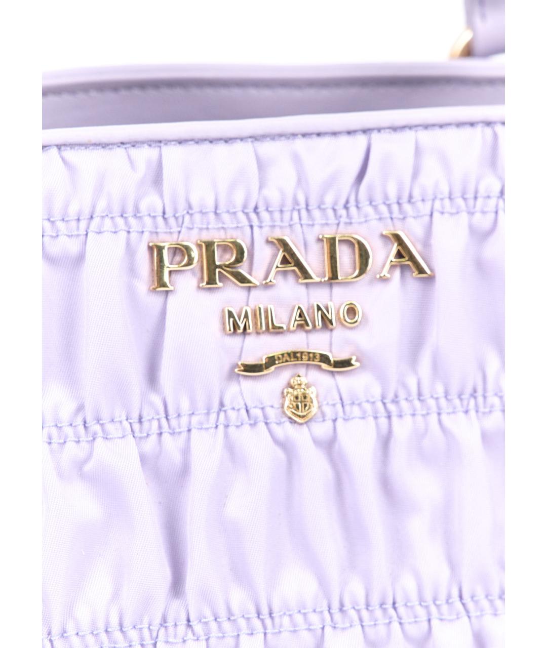 PRADA Фиолетовая тканевая сумка с короткими ручками, фото 2