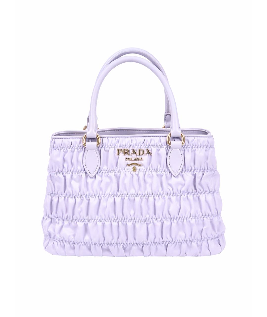 PRADA Фиолетовая тканевая сумка с короткими ручками, фото 1