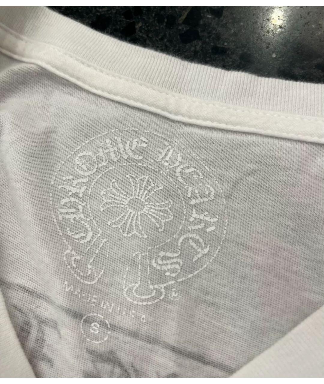 CHROME HEARTS Белая хлопковая футболка, фото 4