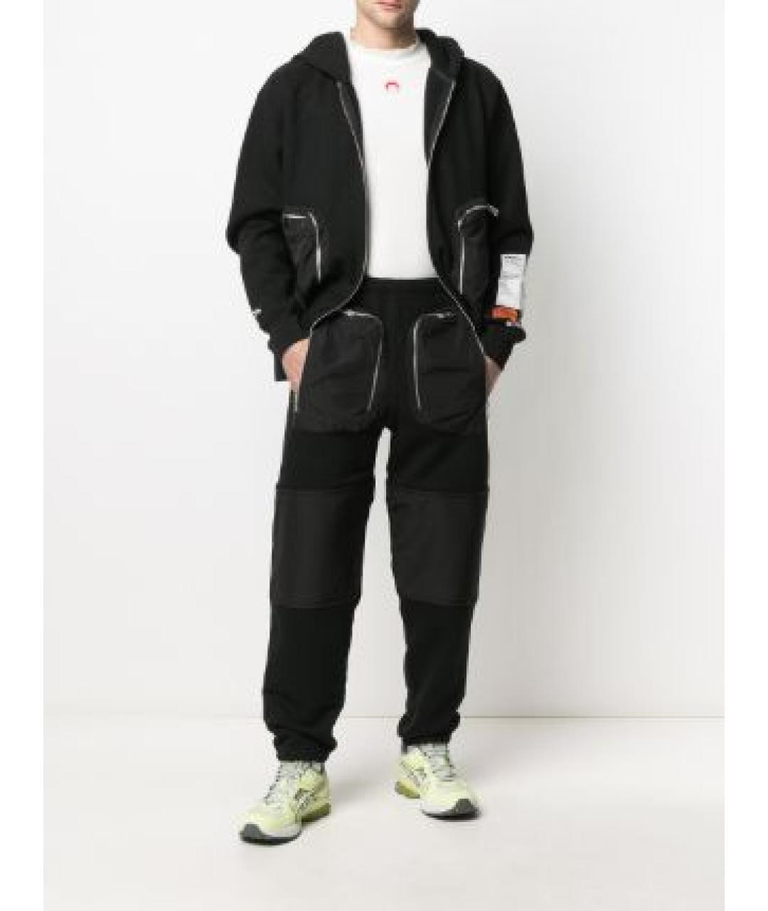 HERON PRESTON Черные хлопковые повседневные брюки, фото 3