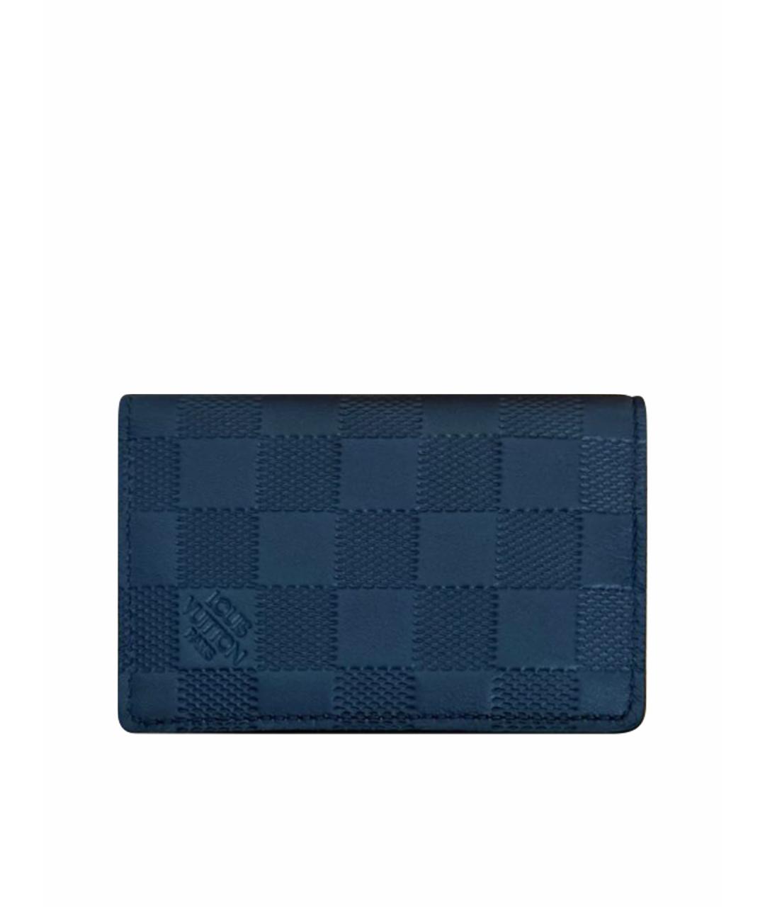 LOUIS VUITTON Черный кожаный кардхолдер, фото 1
