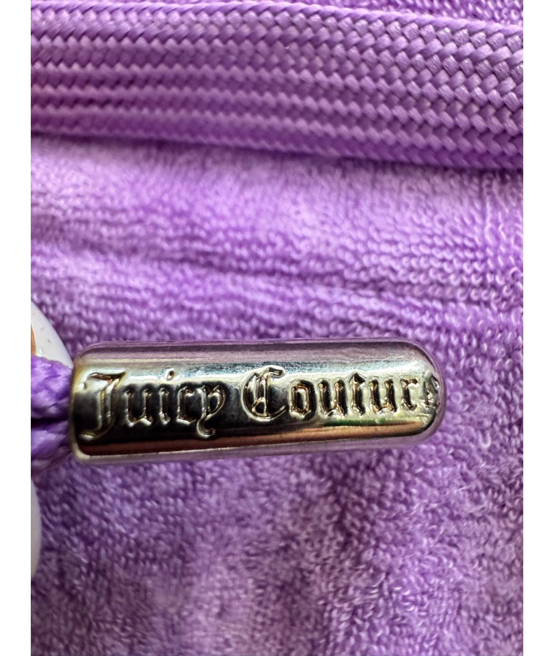 JUICY COUTURE Фиолетовые полиэстеровые спортивные брюки и шорты, фото 5