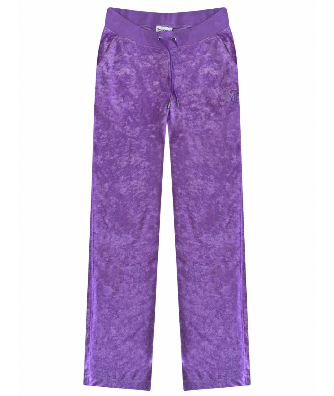 JUICY COUTURE Фиолетовые полиэстеровые спортивные брюки и шорты, фото 1