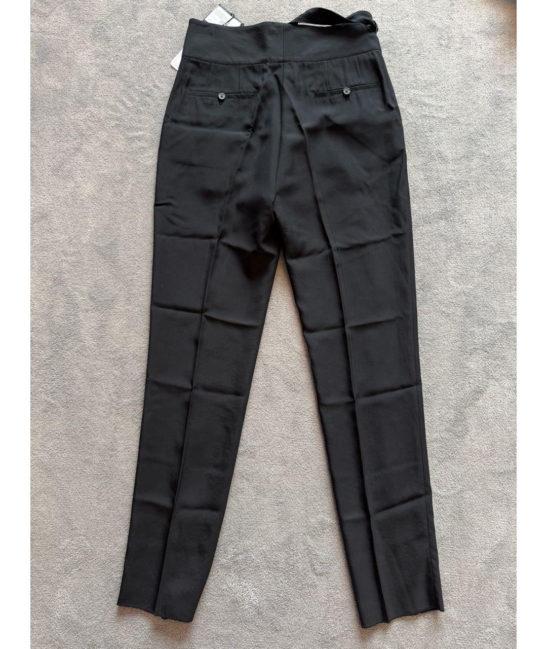 LANVIN Черные хлопковые классические брюки, фото 2