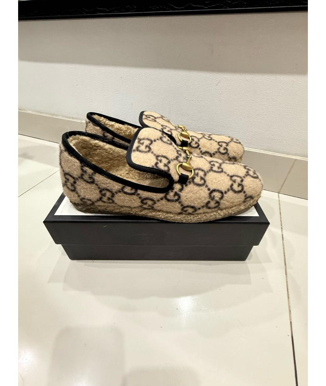 GUCCI Бежевые лоферы, фото 5