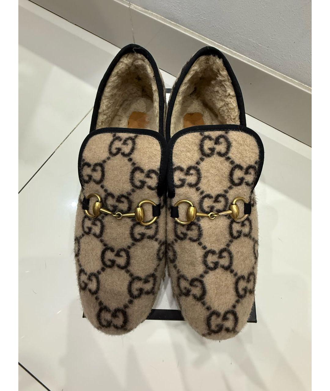 GUCCI Бежевые лоферы, фото 2