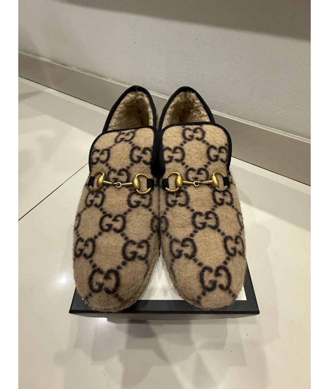 GUCCI Бежевые лоферы, фото 3