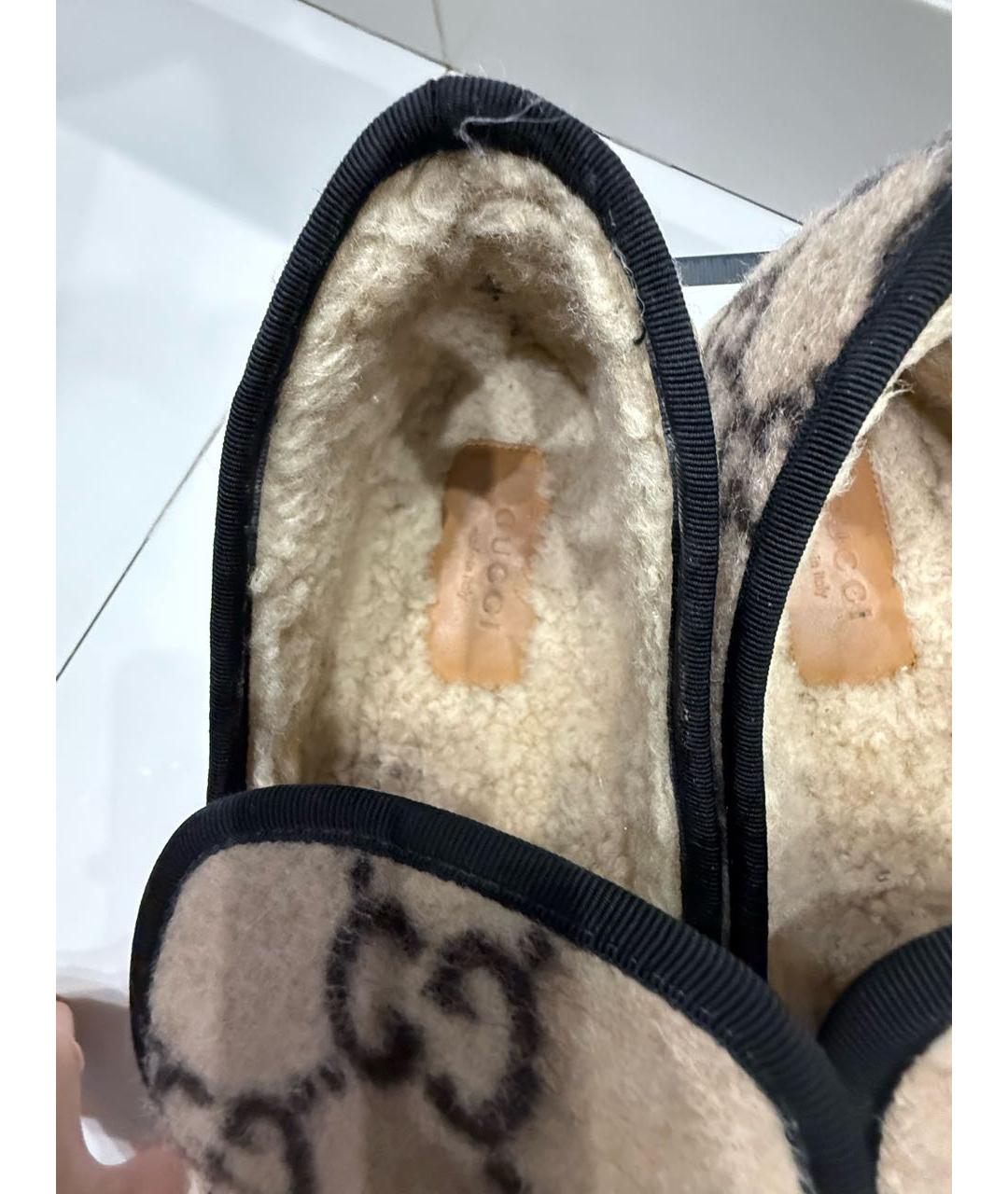 GUCCI Бежевые лоферы, фото 4