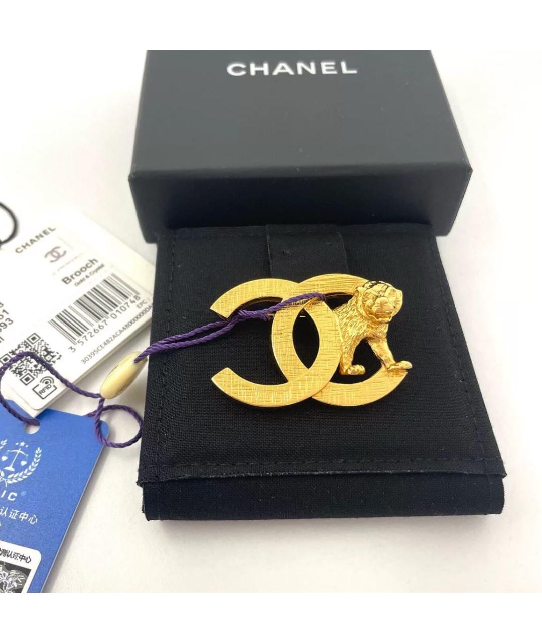 CHANEL Золотая металлическая булавка / брошь, фото 2