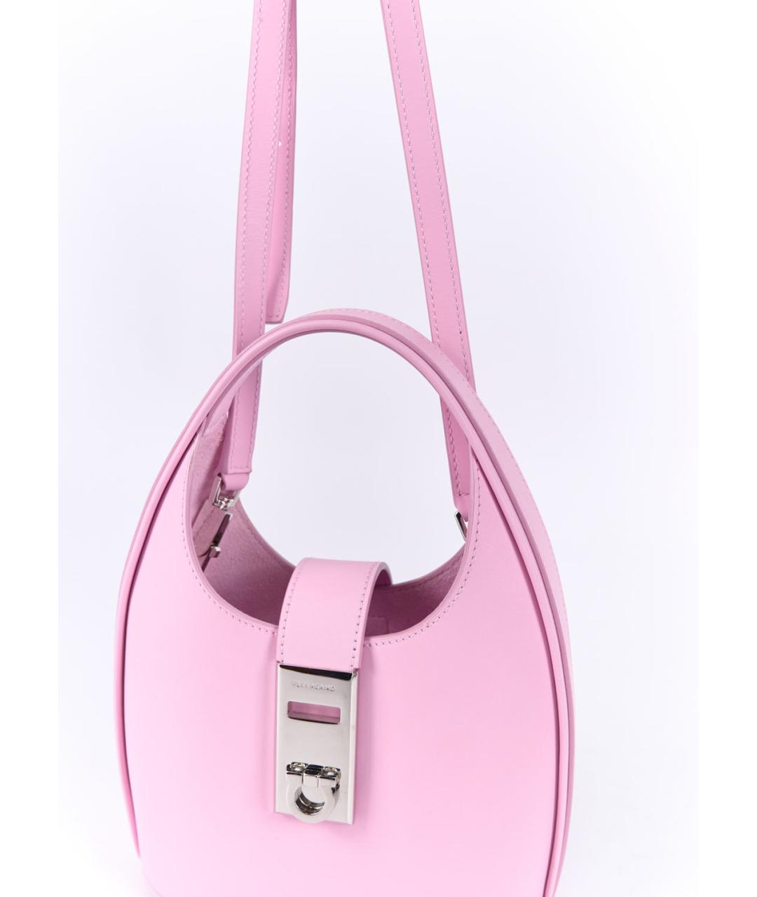 FERRAGAMO Фиолетовая кожаная сумка через плечо, фото 5