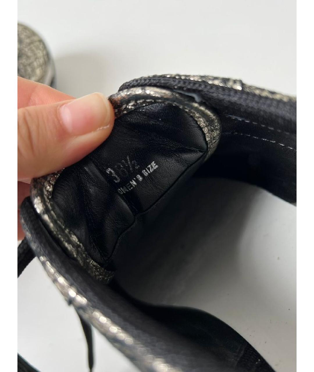 TOD'S Серые кожаные кроссовки, фото 5