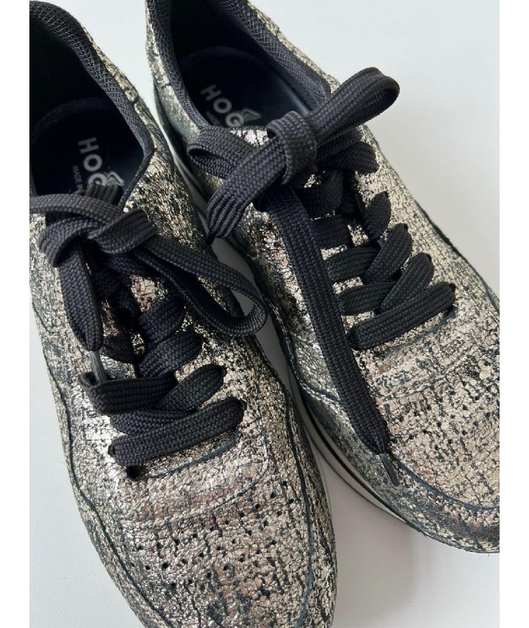 TOD'S Серые кожаные кроссовки, фото 3