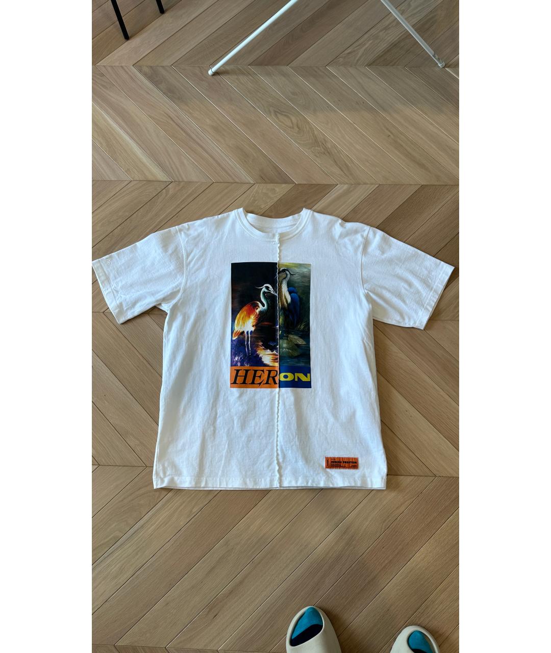 HERON PRESTON Белая хлопковая футболка, фото 6