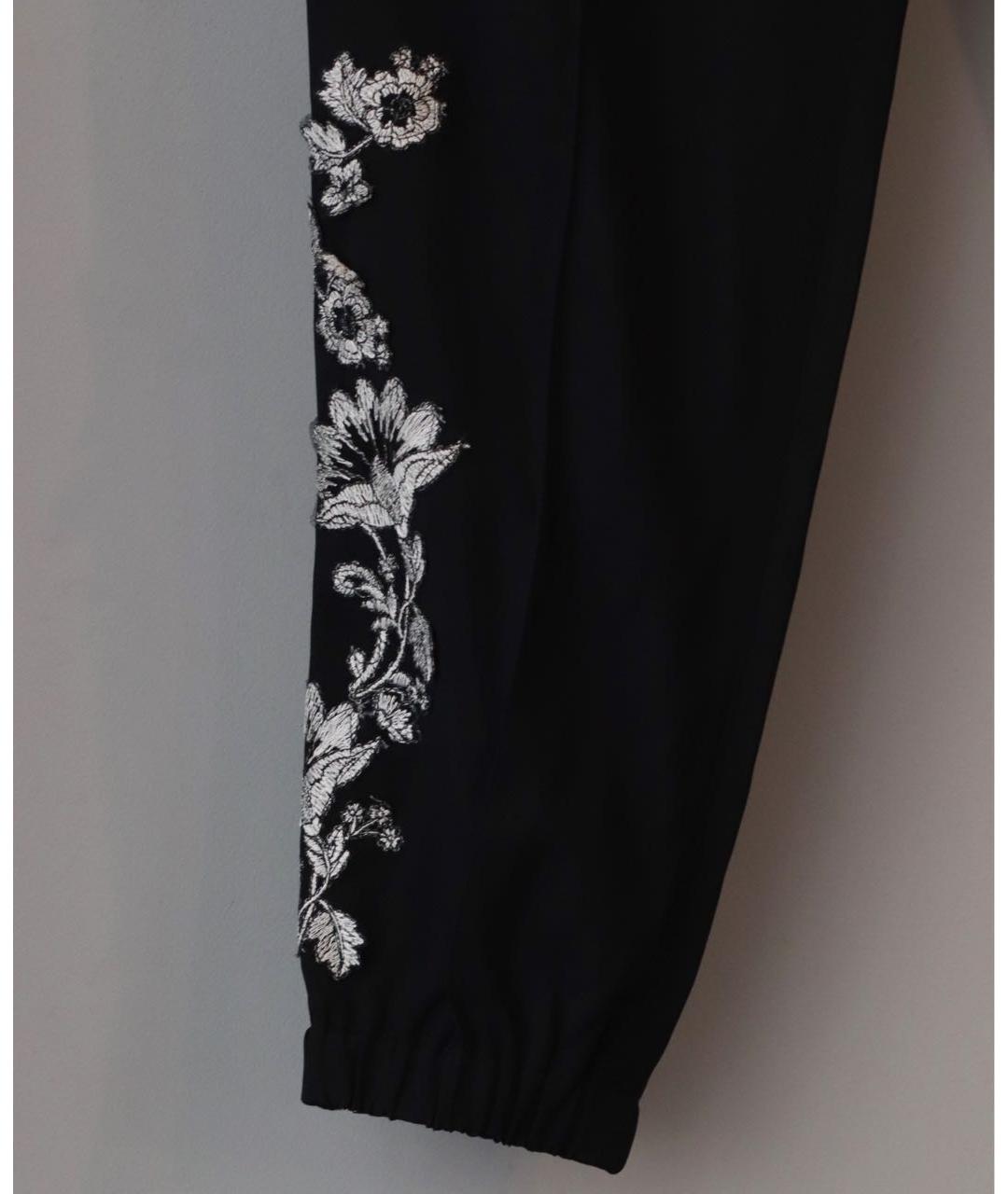 ERMANNO SCERVINO Черные вискозные прямые брюки, фото 5