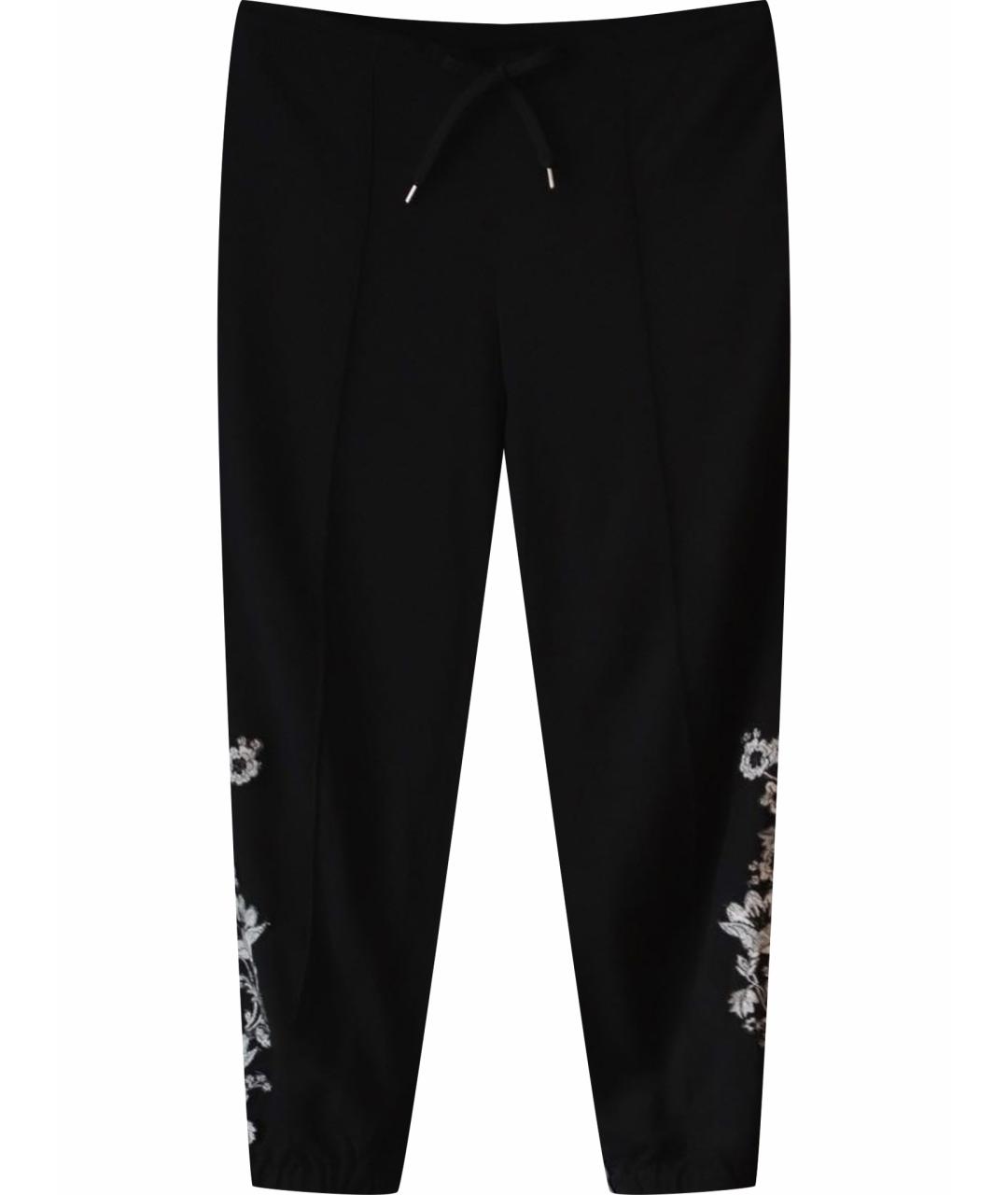 ERMANNO SCERVINO Черные вискозные прямые брюки, фото 1