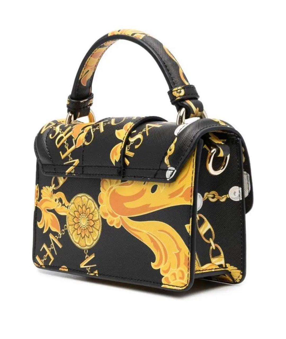 VERSACE JEANS COUTURE Хаки кожаная сумка через плечо, фото 3