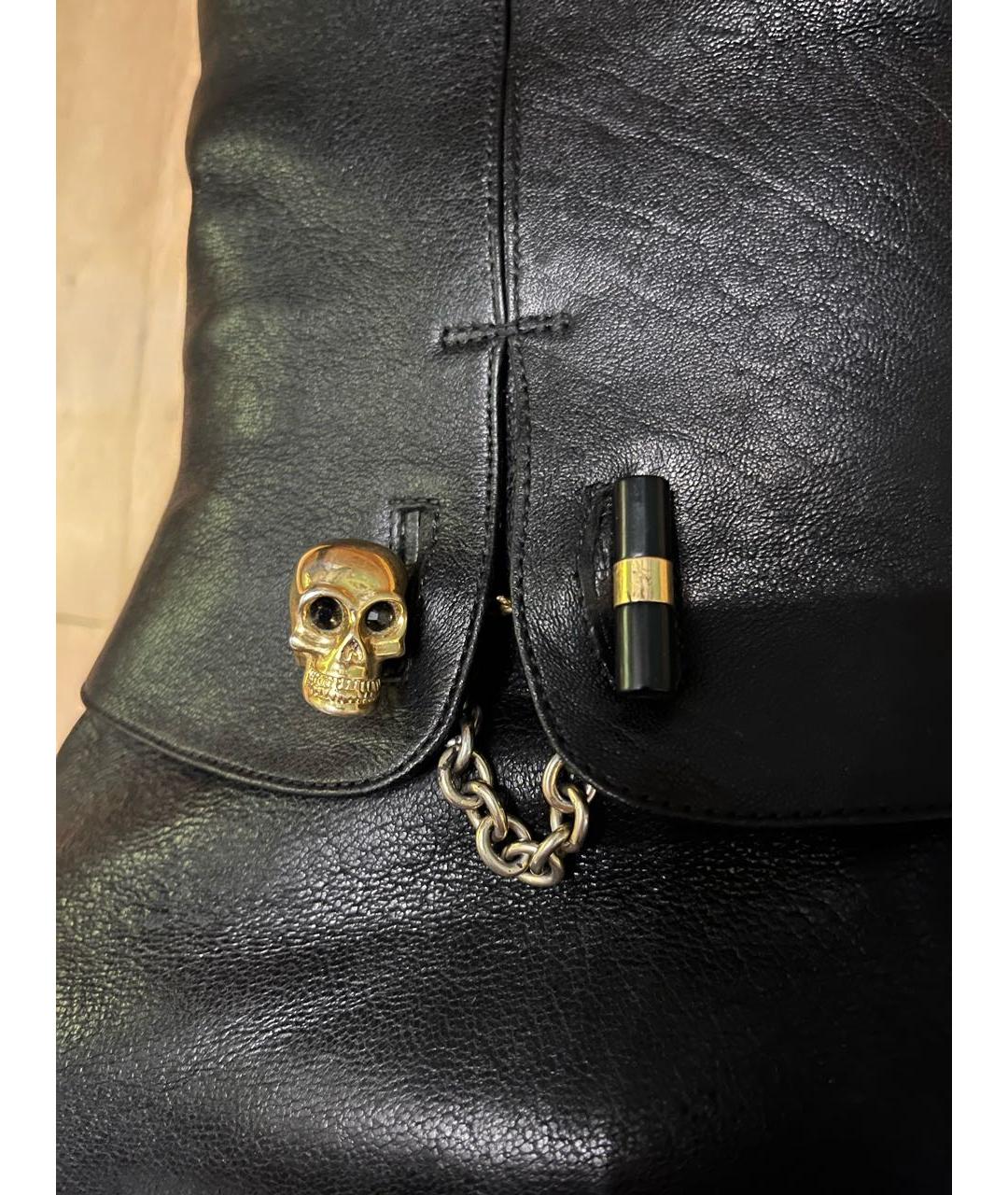 ALEXANDER MCQUEEN Черные кожаные сапоги, фото 7