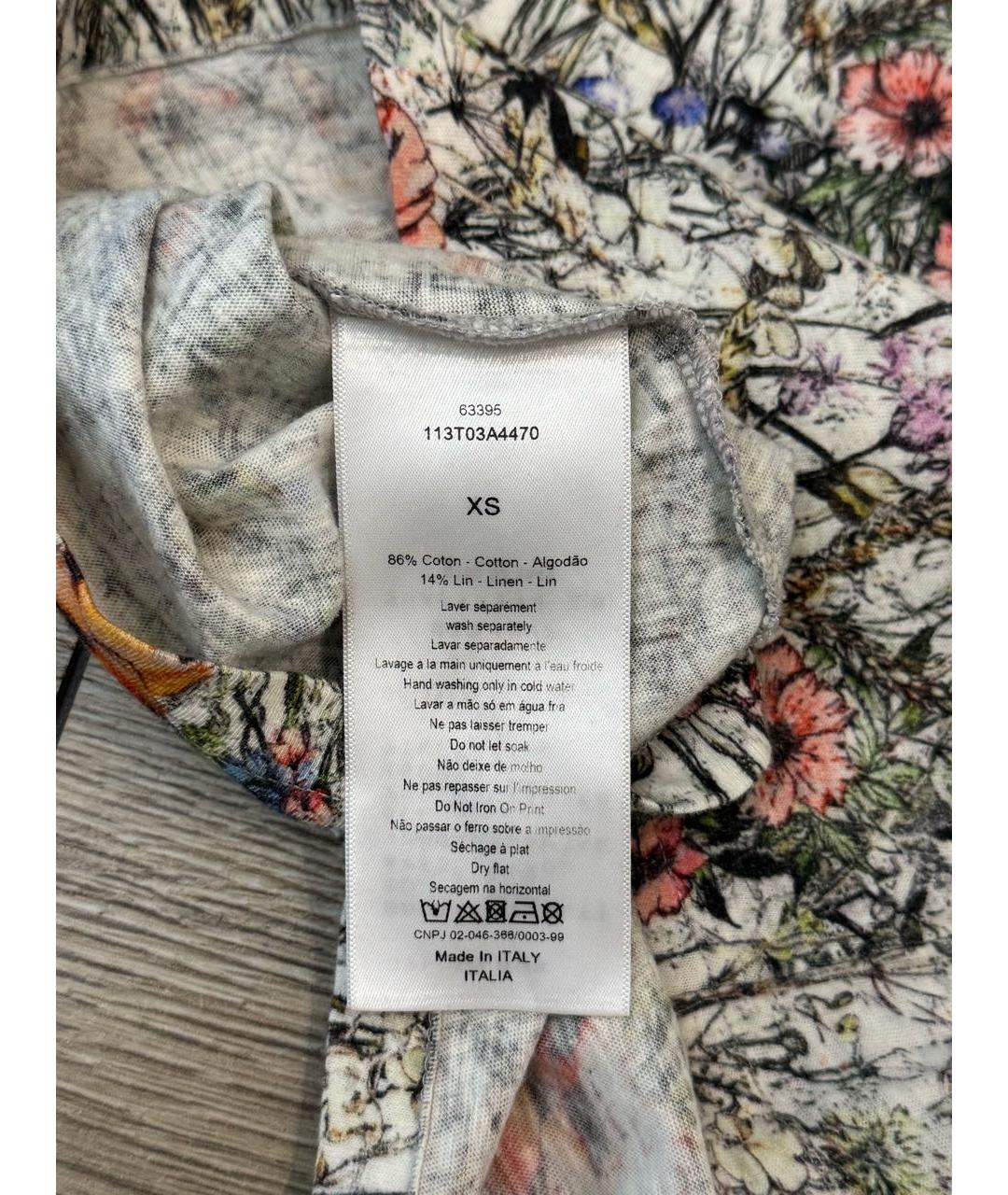 CHRISTIAN DIOR Мульти хлопковая футболка, фото 6