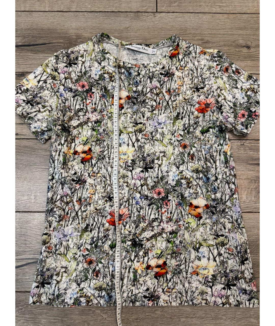 CHRISTIAN DIOR Мульти хлопковая футболка, фото 4