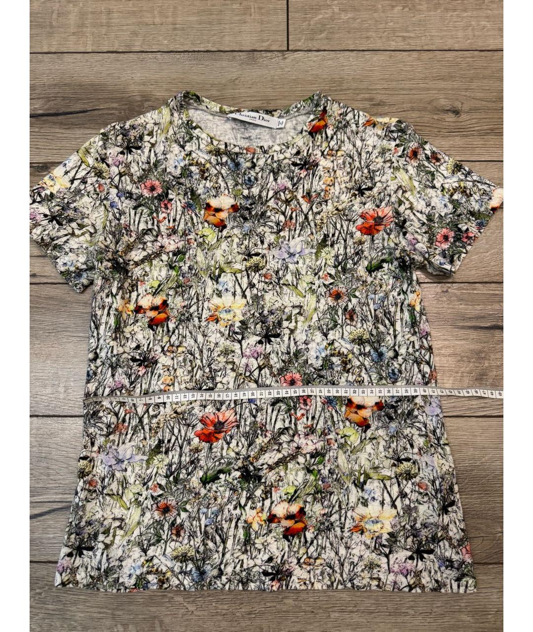 CHRISTIAN DIOR Мульти хлопковая футболка, фото 5