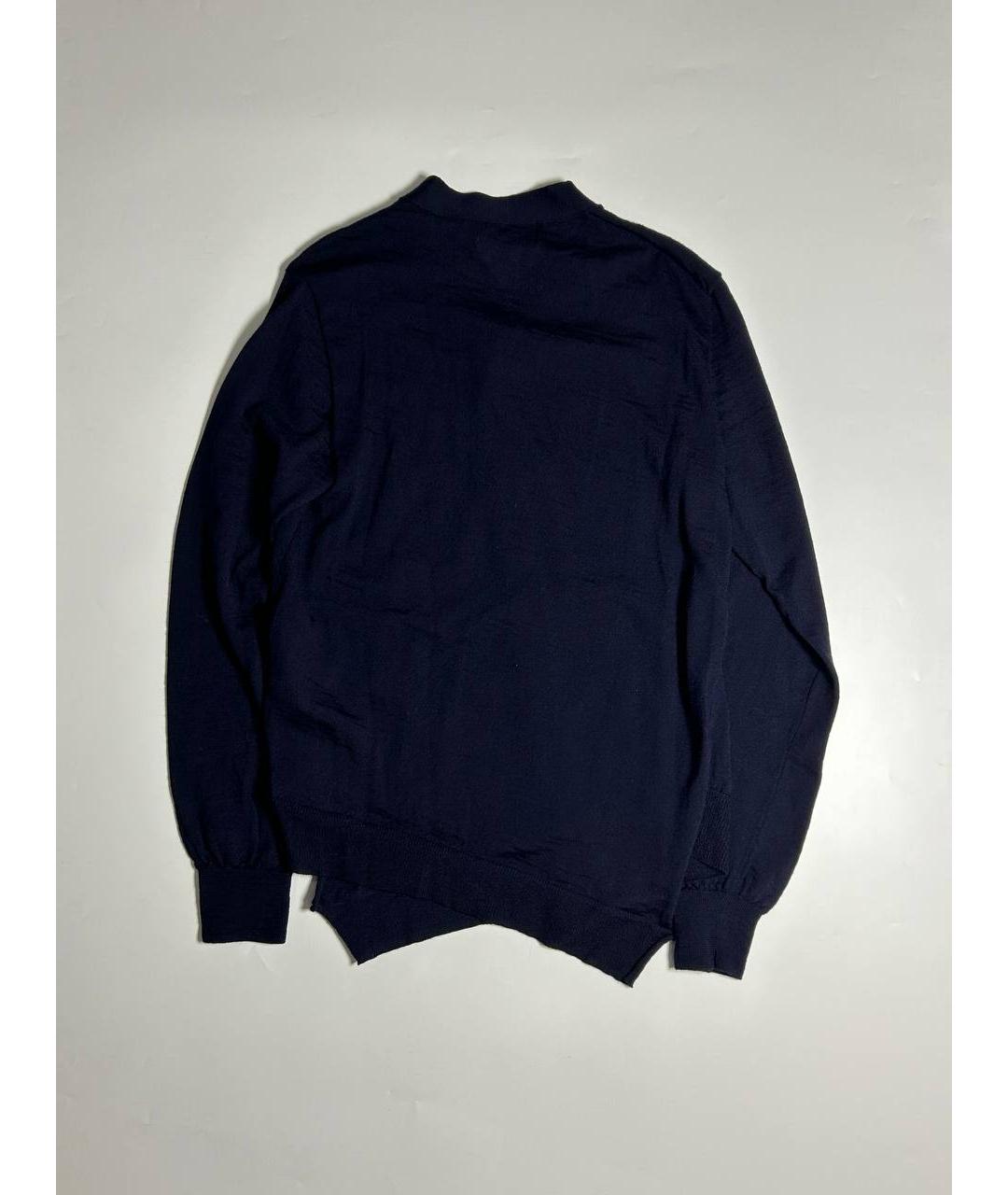 COMME DES GARÇONS Темно-синий шерстяной кардиган, фото 6