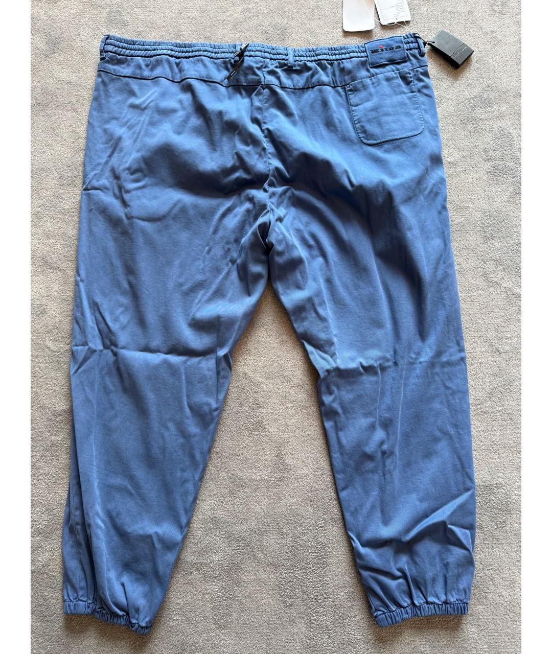 KITON Синие хлопковые повседневные брюки, фото 2