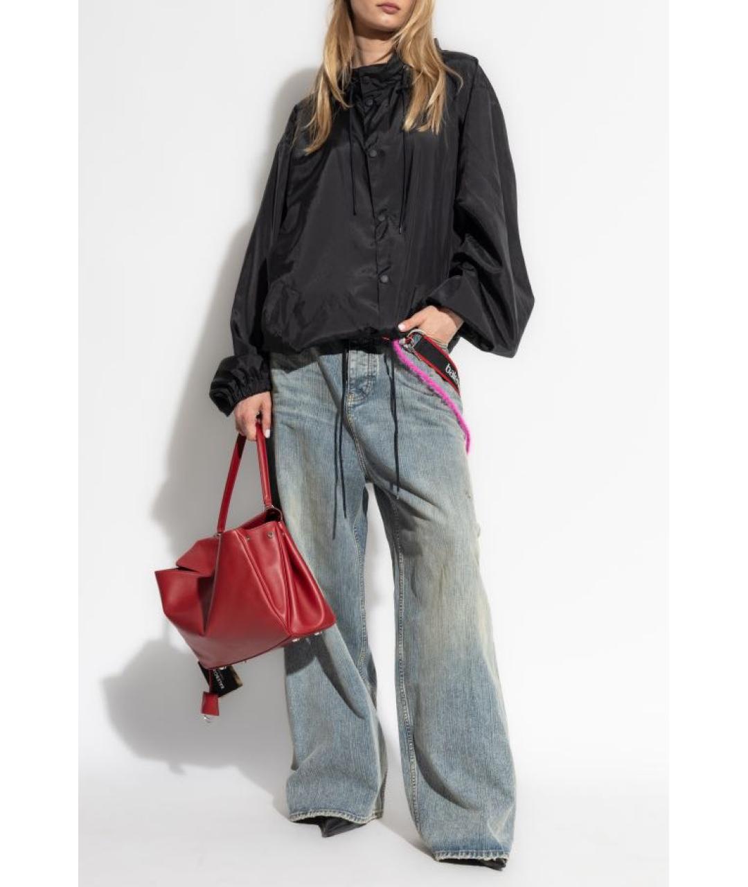 BALENCIAGA Голубые хлопковые джинсы клеш, фото 5
