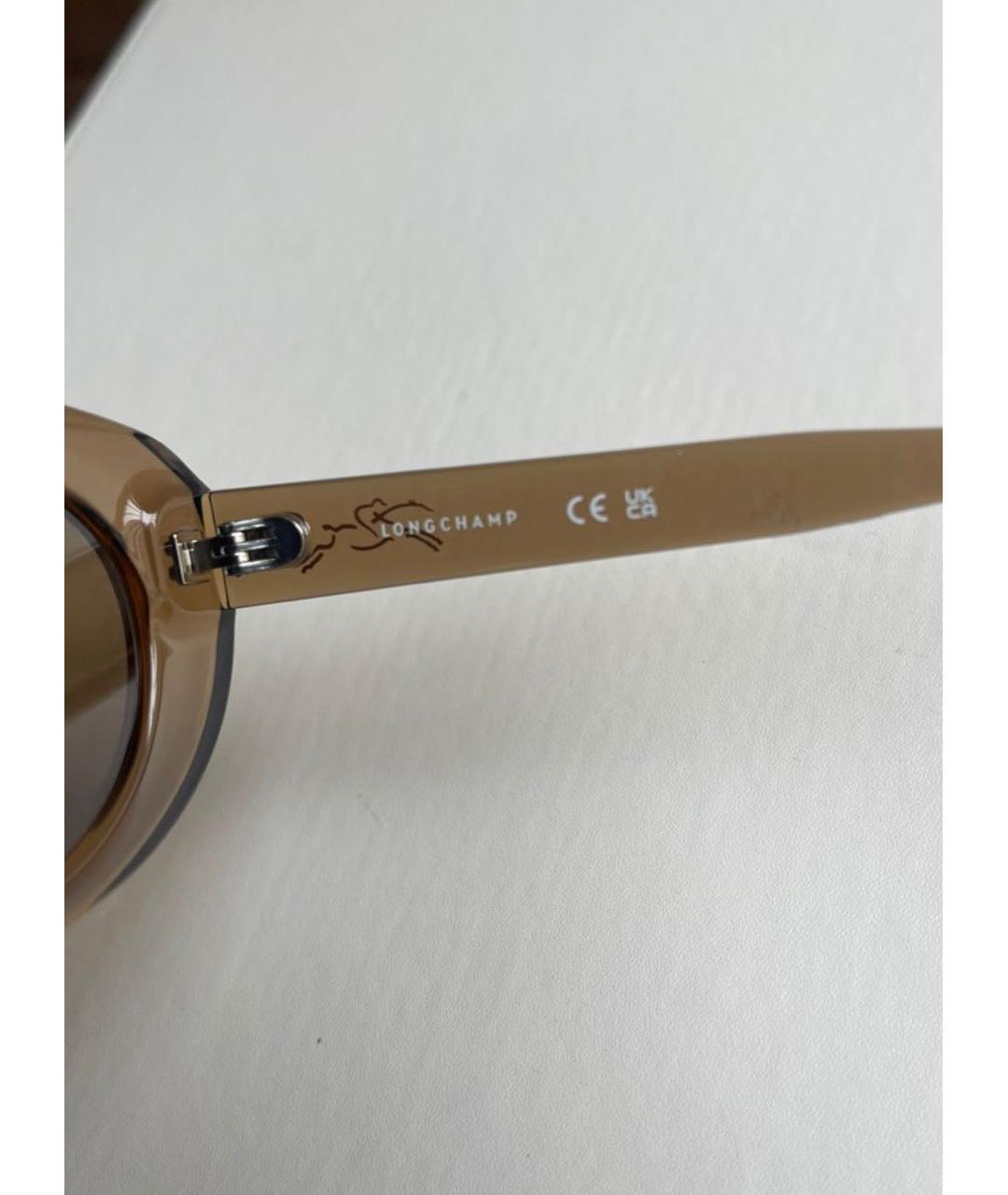 LONGCHAMP Коричневые пластиковые солнцезащитные очки, фото 6