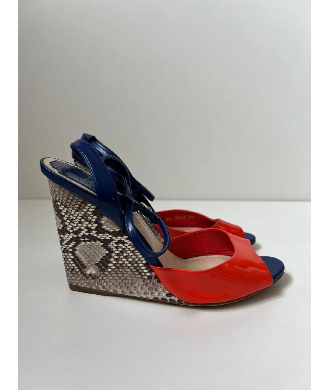 CHRISTIAN DIOR Мульти кожаные туфли, фото 9