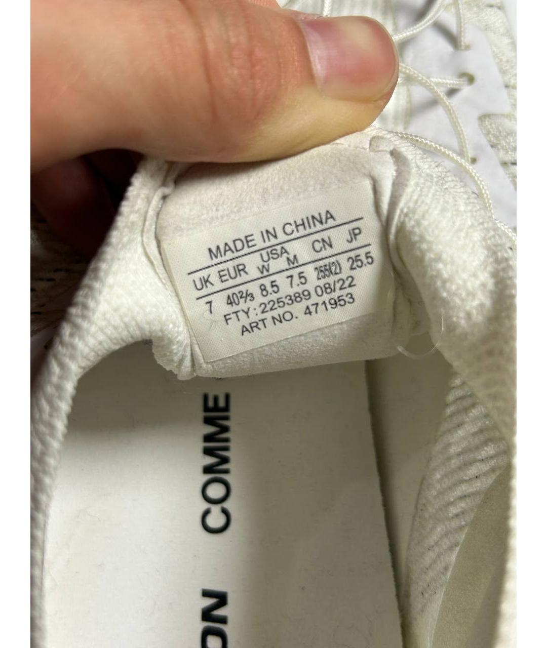 COMME DES GARÇONS Белые кроссовки, фото 3