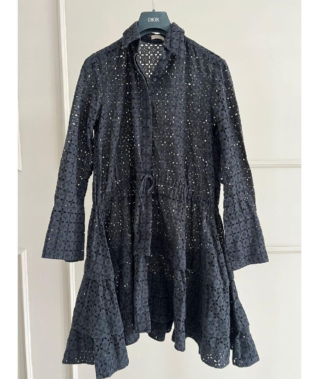 ALAIA Черное хлопковое повседневное платье, фото 10