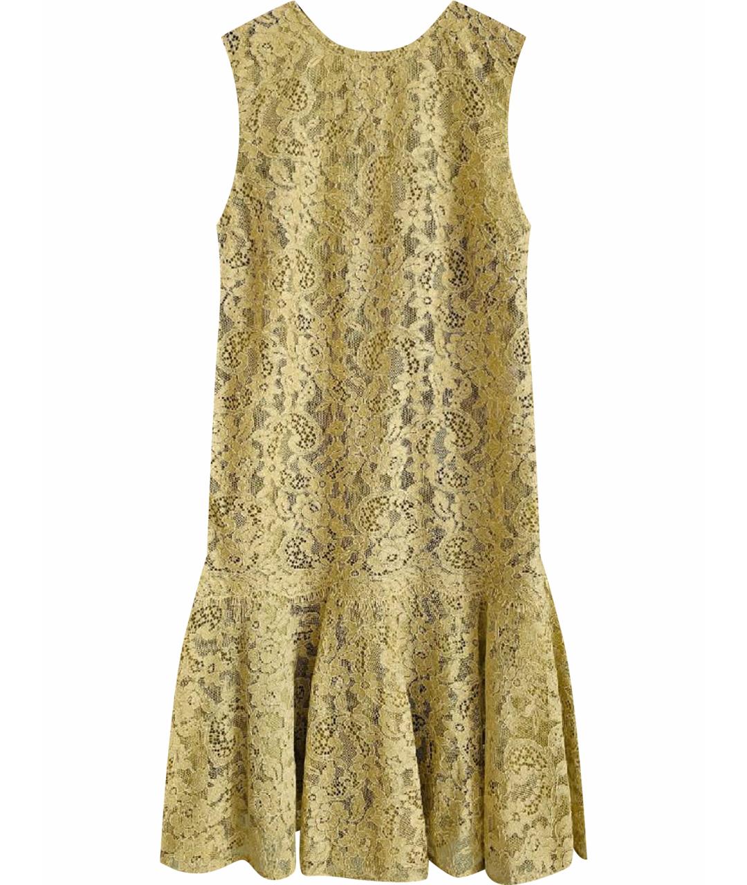 DOLCE&GABBANA Горчичное хлопковое платье, фото 1