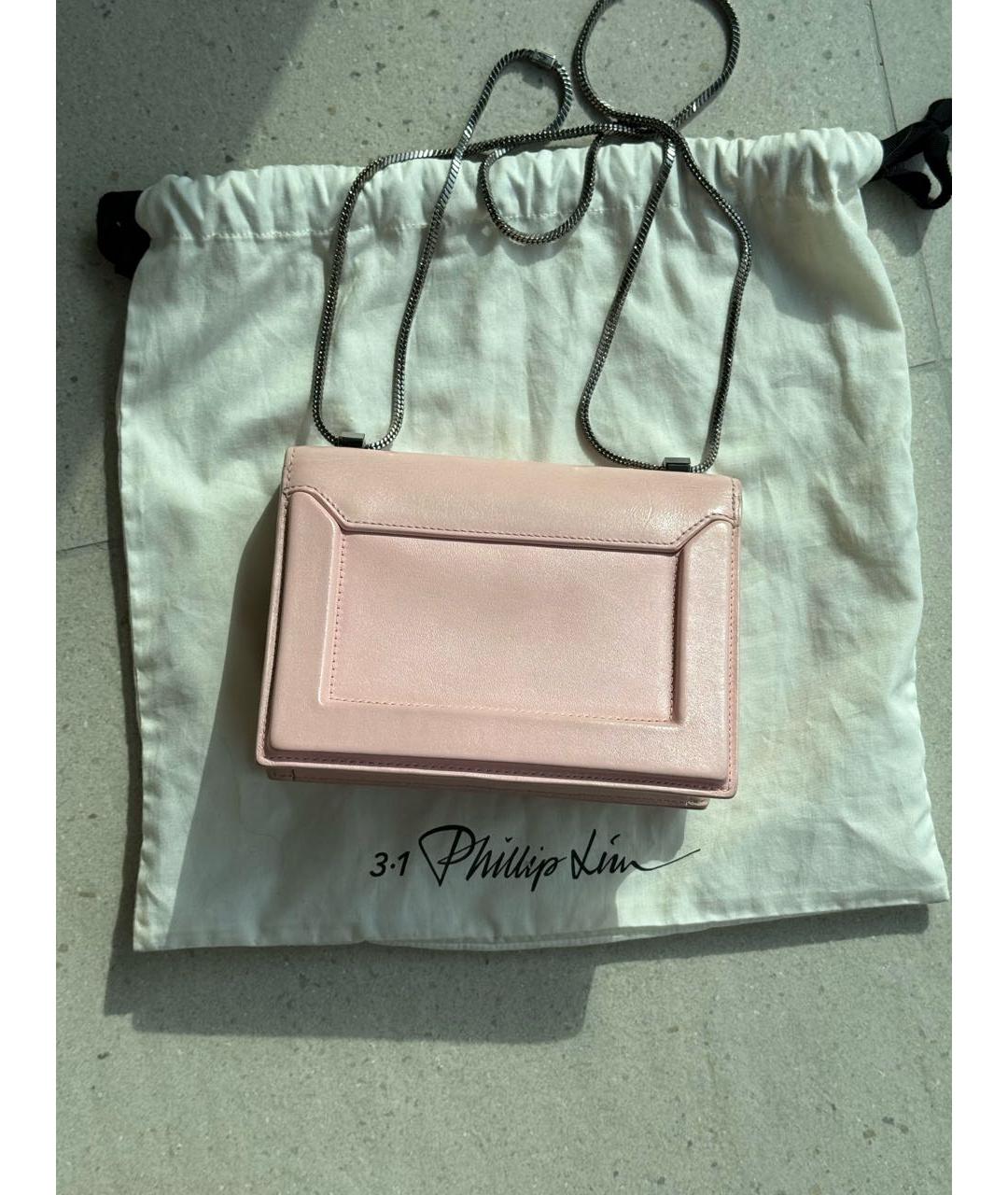 3.1 PHILLIP LIM Розовая кожаная сумка через плечо, фото 3