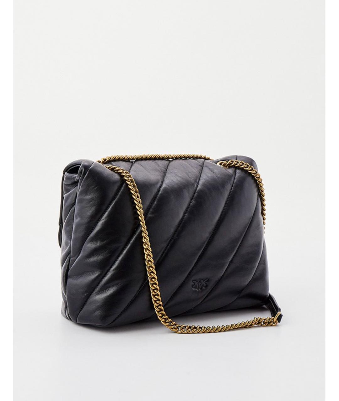 PINKO Черная кожаная сумка через плечо, фото 2