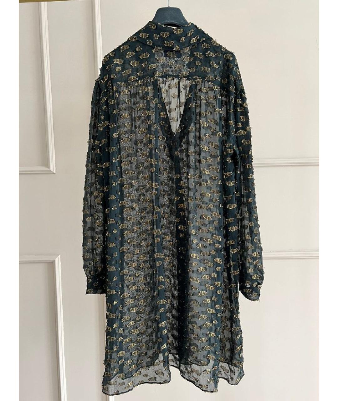 LANVIN Черное шелковое повседневное платье, фото 2