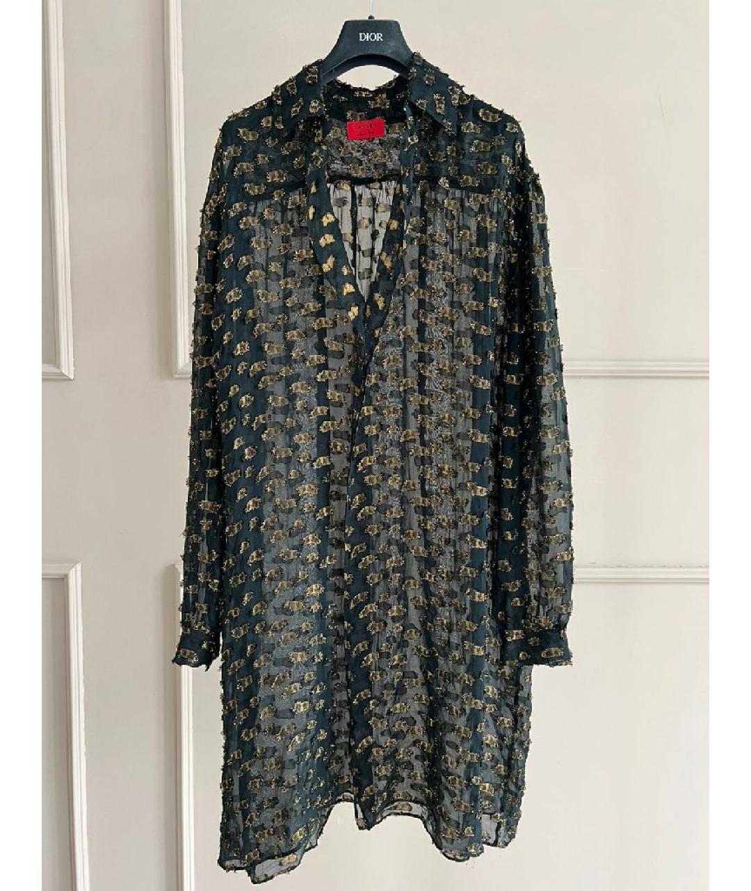 LANVIN Черное шелковое повседневное платье, фото 9