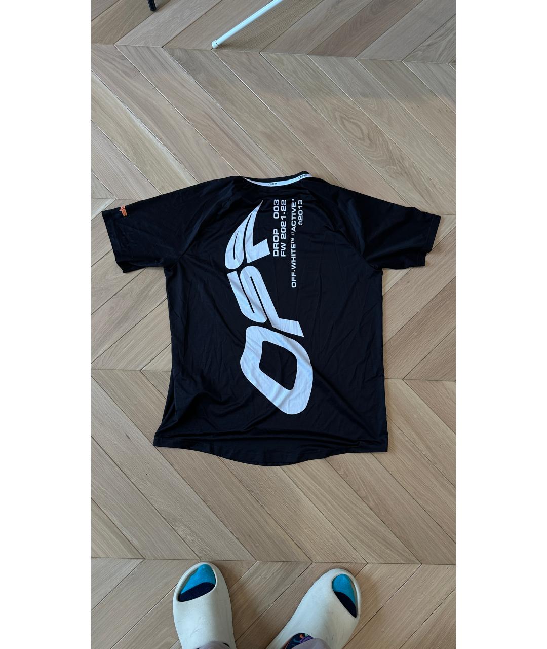 OFF-WHITE Черная футболка, фото 2