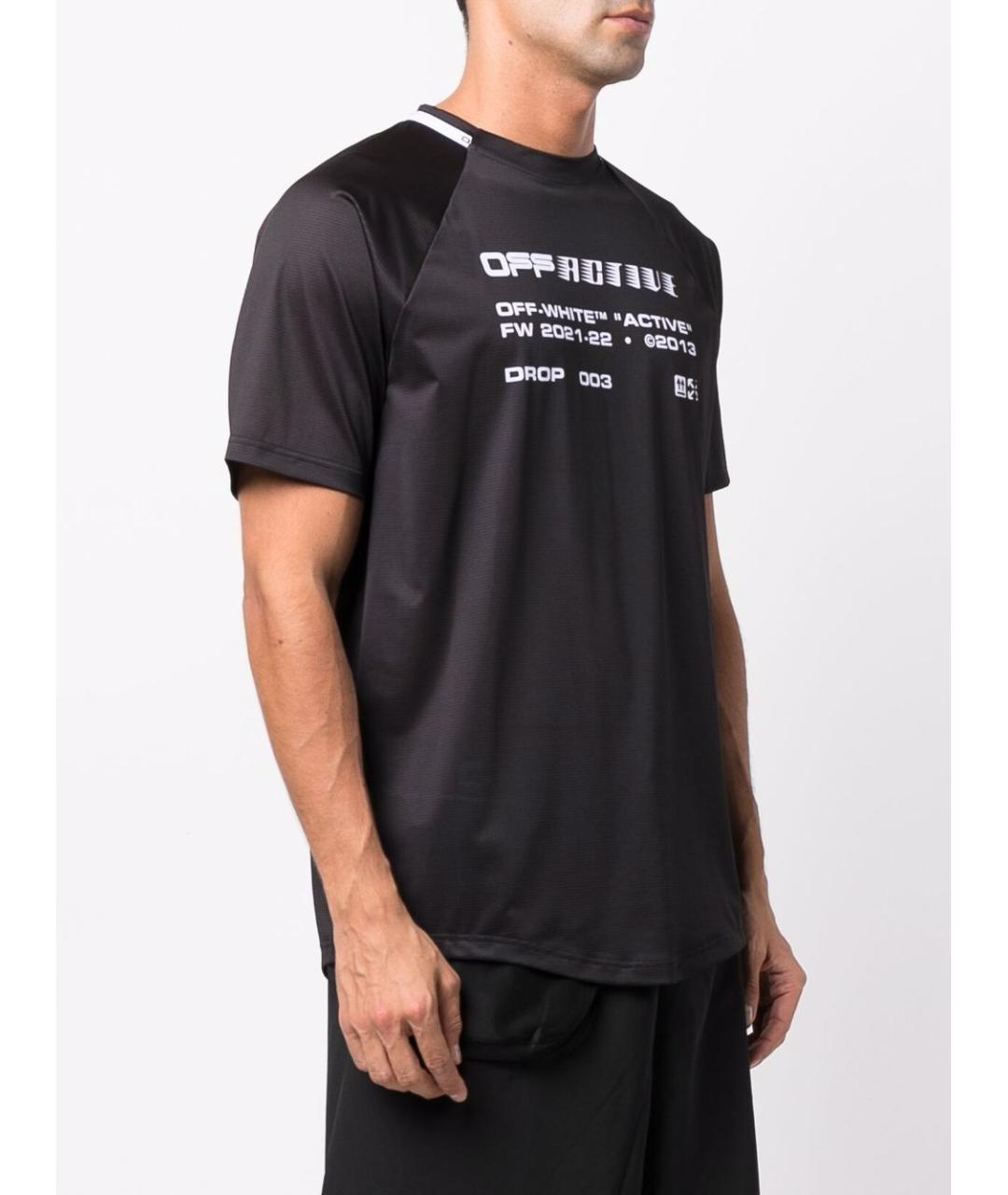 OFF-WHITE Черная футболка, фото 4