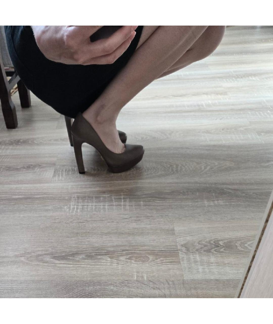 PRADA Бежевые кожаные туфли, фото 5