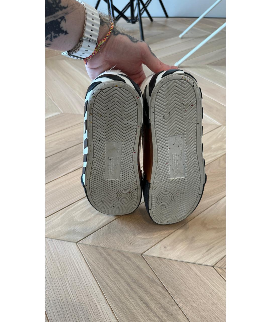 OFF-WHITE Белые текстильные низкие кроссовки / кеды, фото 5
