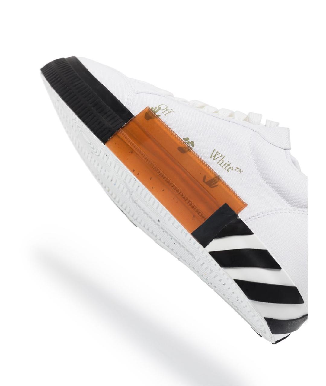 OFF-WHITE Белые текстильные низкие кроссовки / кеды, фото 6