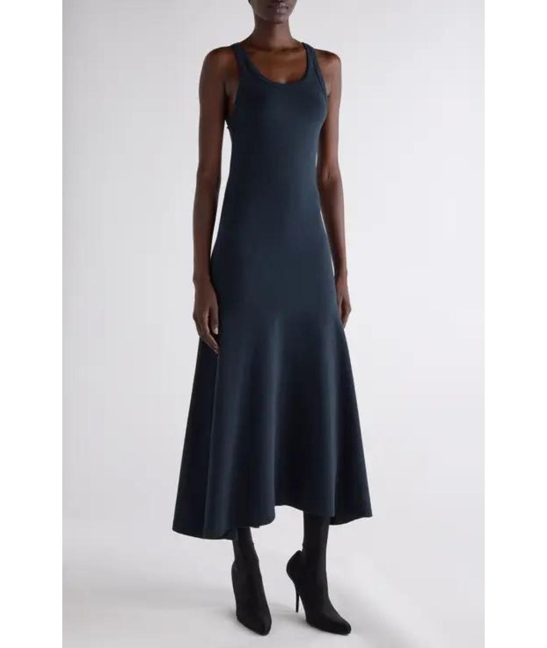 BALENCIAGA Черное хлопко-эластановое повседневное платье, фото 6
