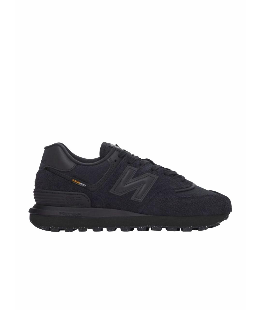 NEW BALANCE Черные замшевые низкие кроссовки / кеды, фото 1