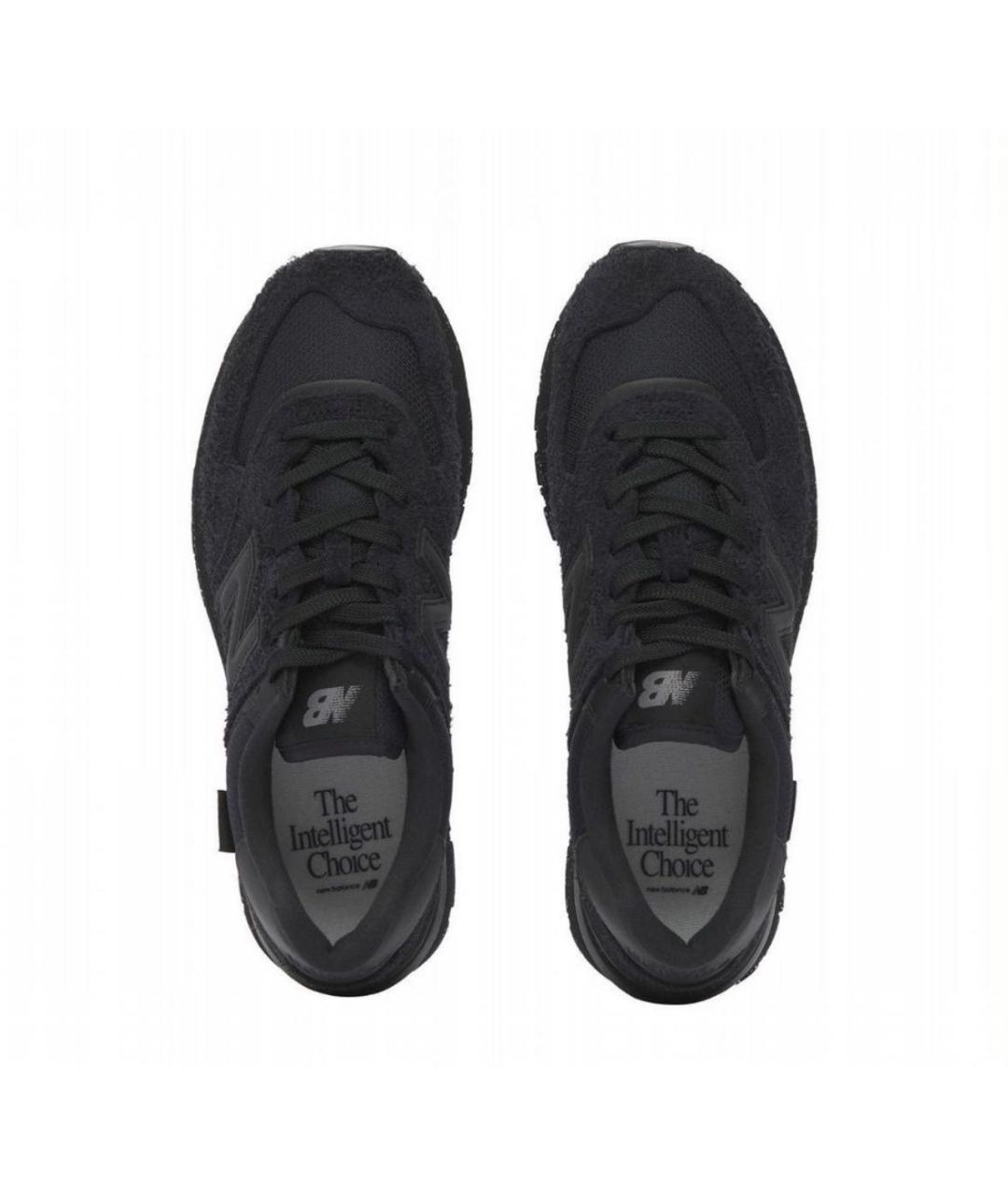 NEW BALANCE Черные замшевые низкие кроссовки / кеды, фото 3